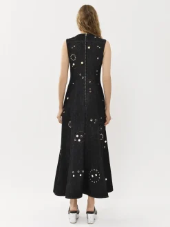 Robes-Chloé Robe Longue Sans Manches Noir