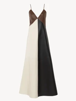 Robes-Chloé Robe Longue Style Lingerie Multicolor Brown 1