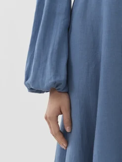 Robes-Chloé Robe Longueur Genou Nervuree Pure Blue