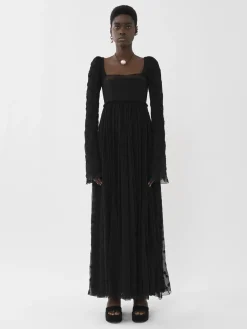 Robes-Chloé Robe Maxi Empire Noir