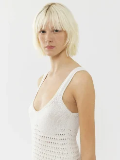 Robes-Chloé Robe Maxi Sans Manches Blanc