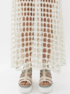Robes-Chloé Robe Maxi Sans Manches Blanc