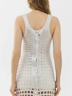 Robes-Chloé Robe Maxi Sans Manches Silver Grey
