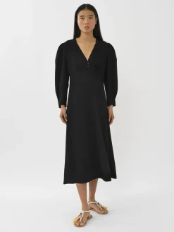 Vêtements-Chloé Robe Midi Boutonnee Noir