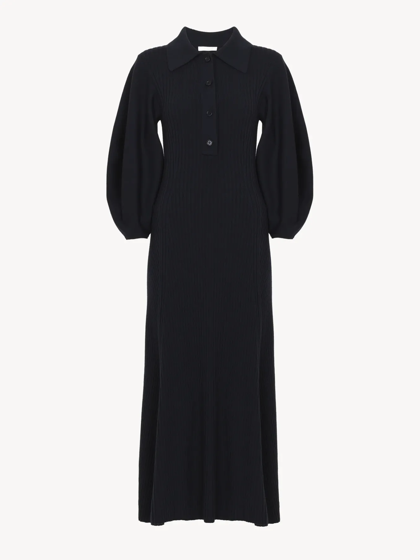 Robes-Chloé Robe Midi Col Polo Iconic Navy