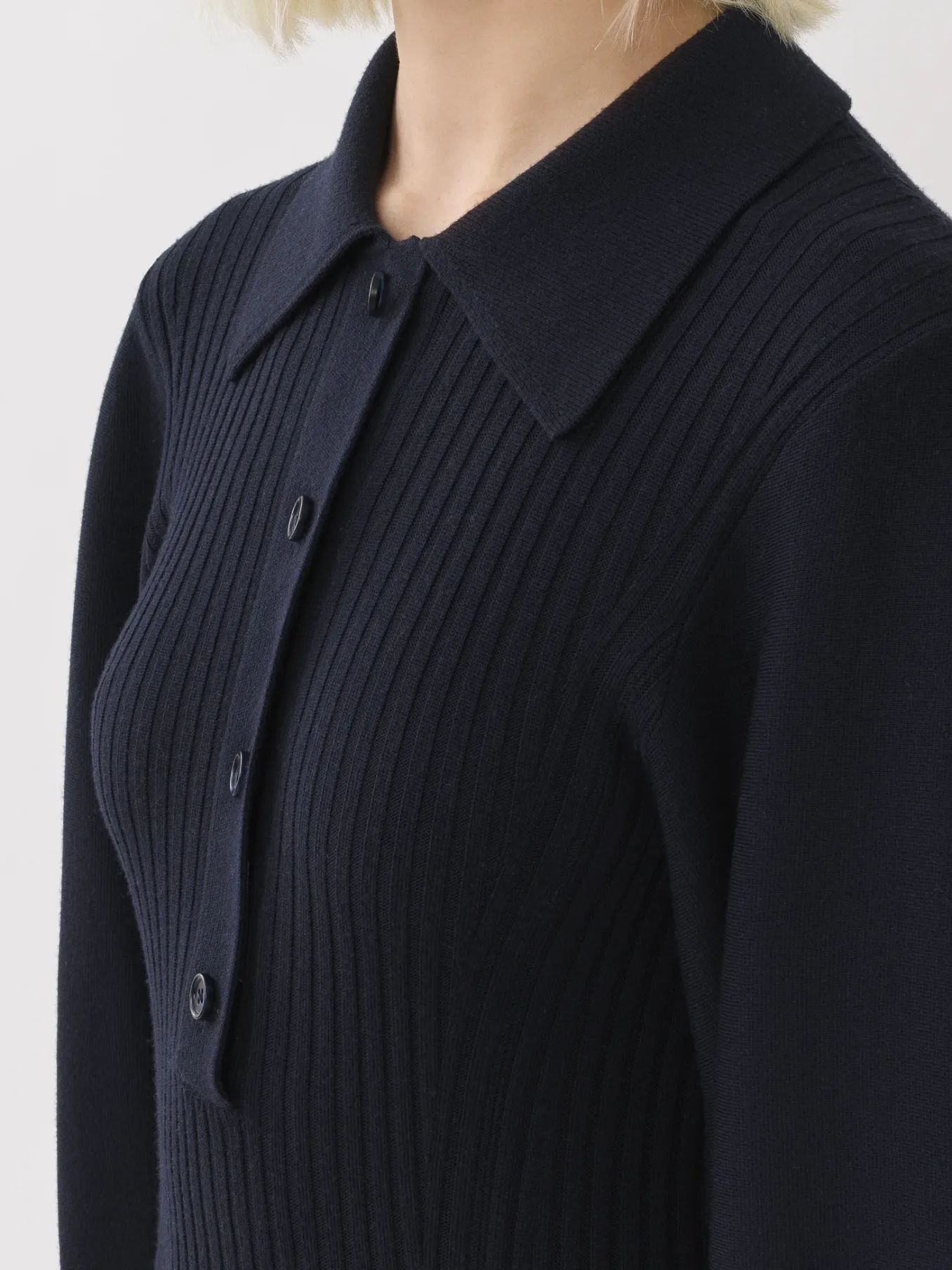 Robes-Chloé Robe Midi Col Polo Iconic Navy
