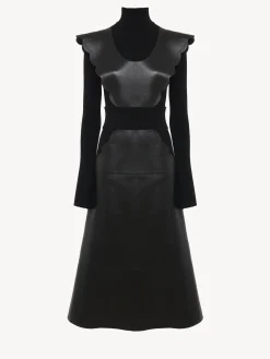 Robes-Chloé Robe Midi Col Roule Noir