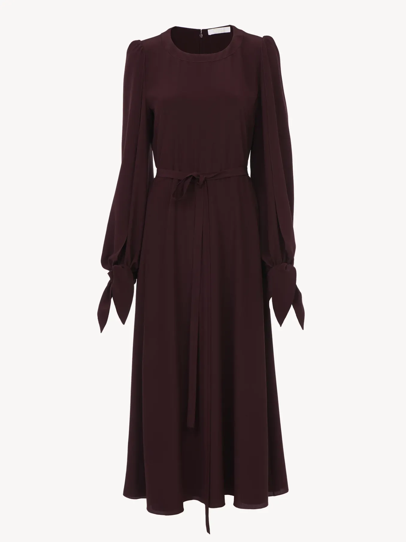 Robes-Chloé Robe Midi Evasee Obscure Purple