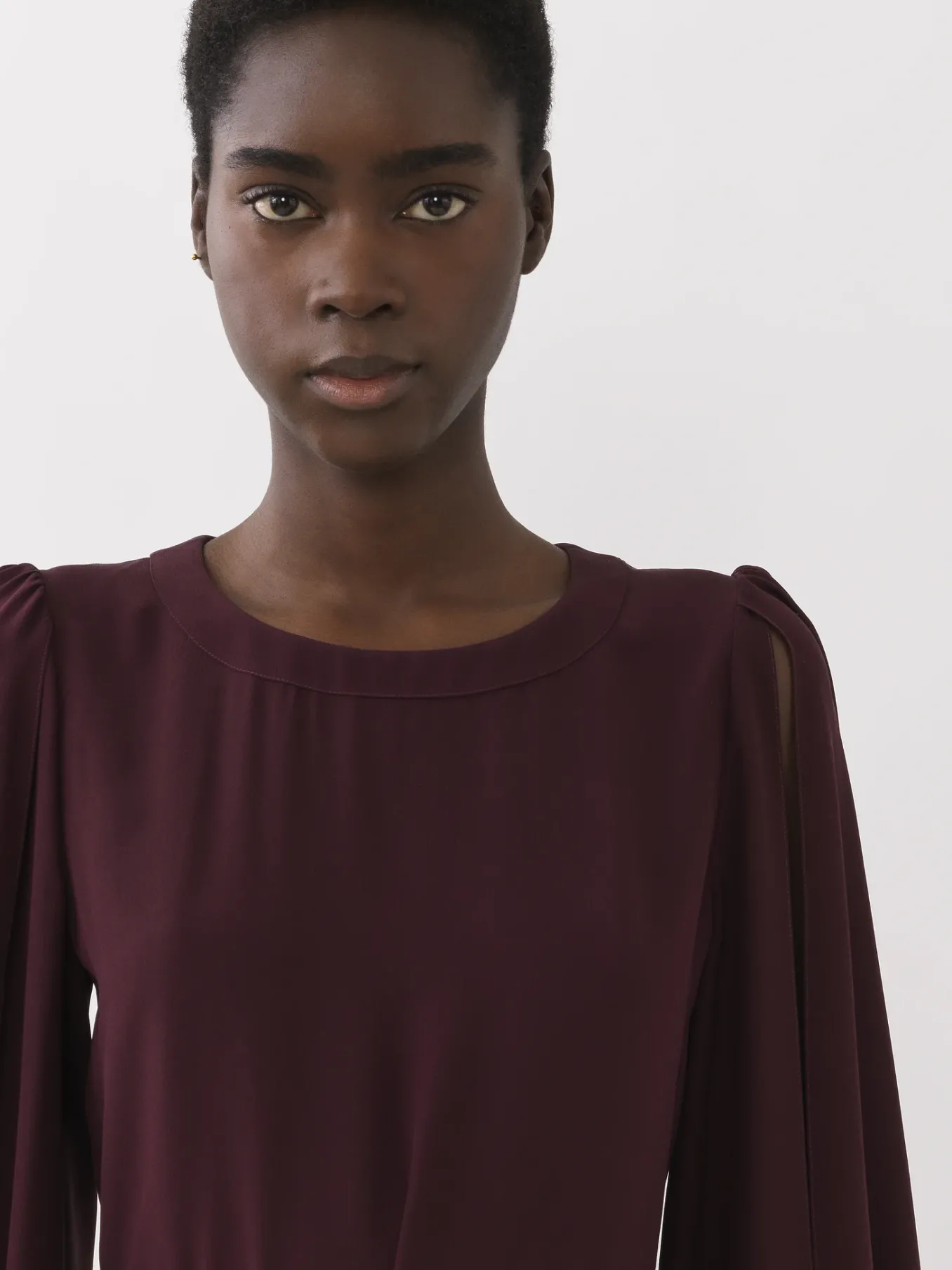 Robes-Chloé Robe Midi Evasee Obscure Purple