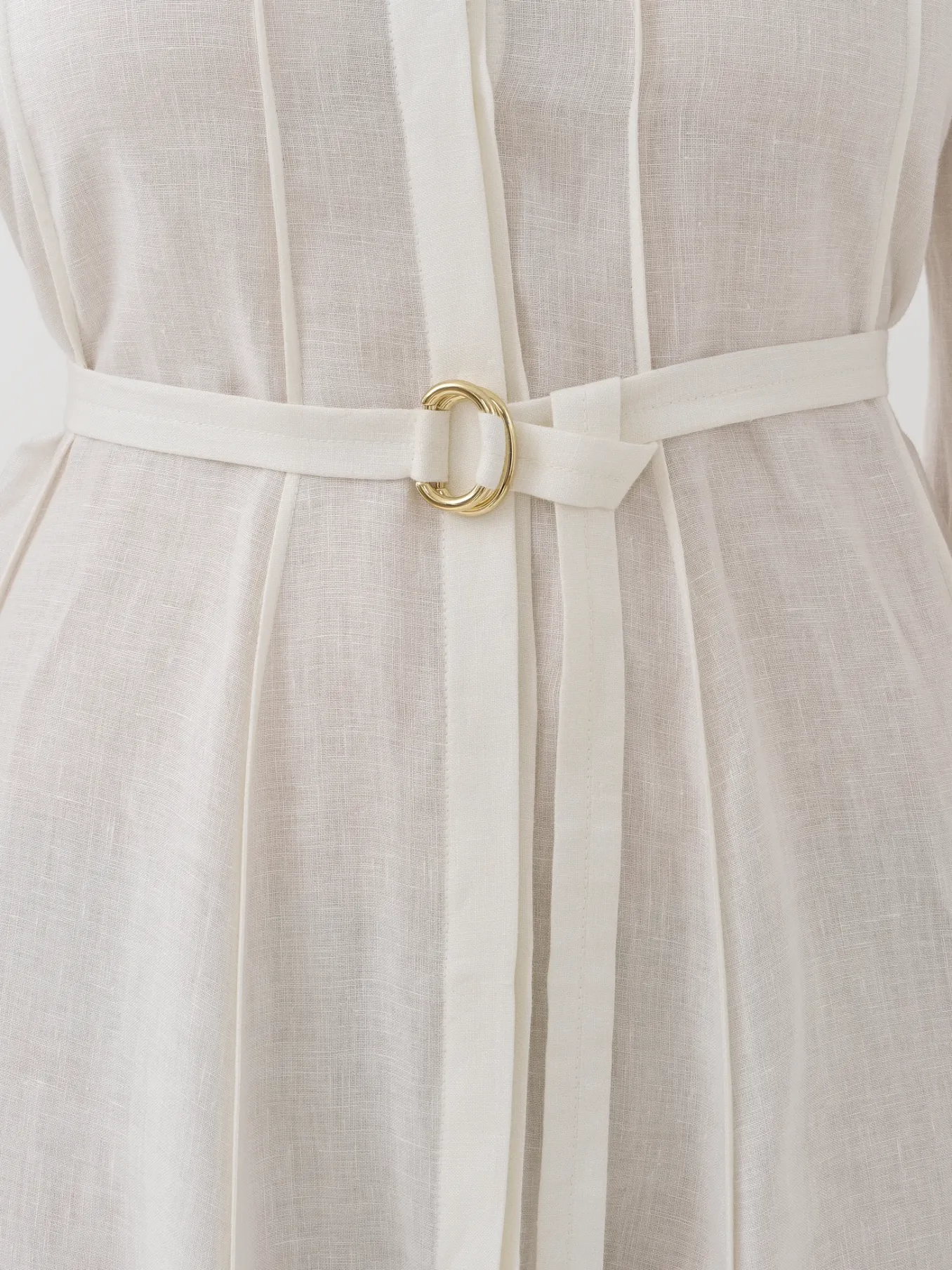 Robes-Chloé Robe Midi Nervuree Iconic Milk