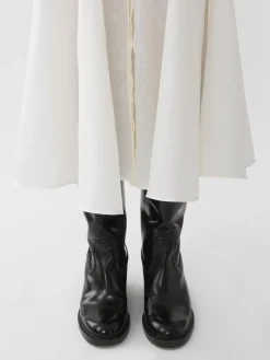 Robes-Chloé Robe Midi Nervuree Iconic Milk