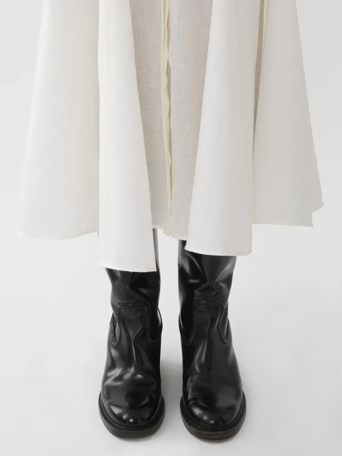 Robes-Chloé Robe Midi Nervuree Iconic Milk