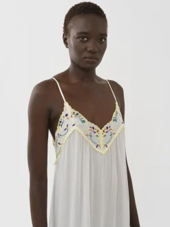 Vêtements-Chloé Robe Nuisette White Pink