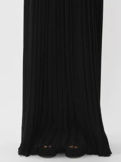 Robes-Chloé Robe Plissee Epaules Nues Noir