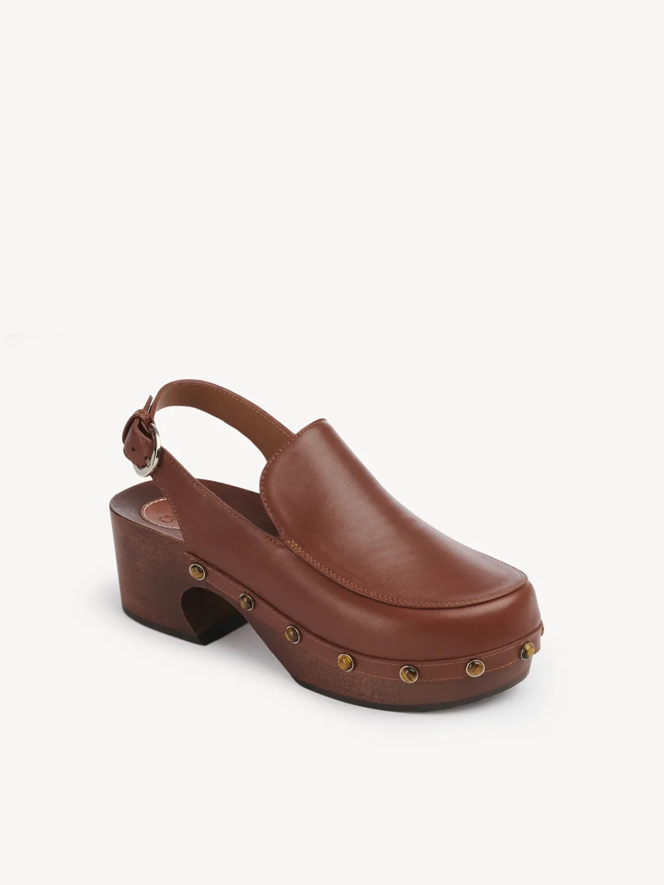Mocassins Et Chaussures Plates-Chloé Sabots Aurna Ochre Delight