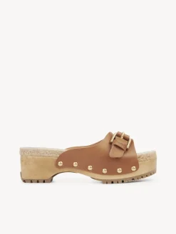 Sandales Et Espadrilles-Chloé Sabots Joline Cuoio