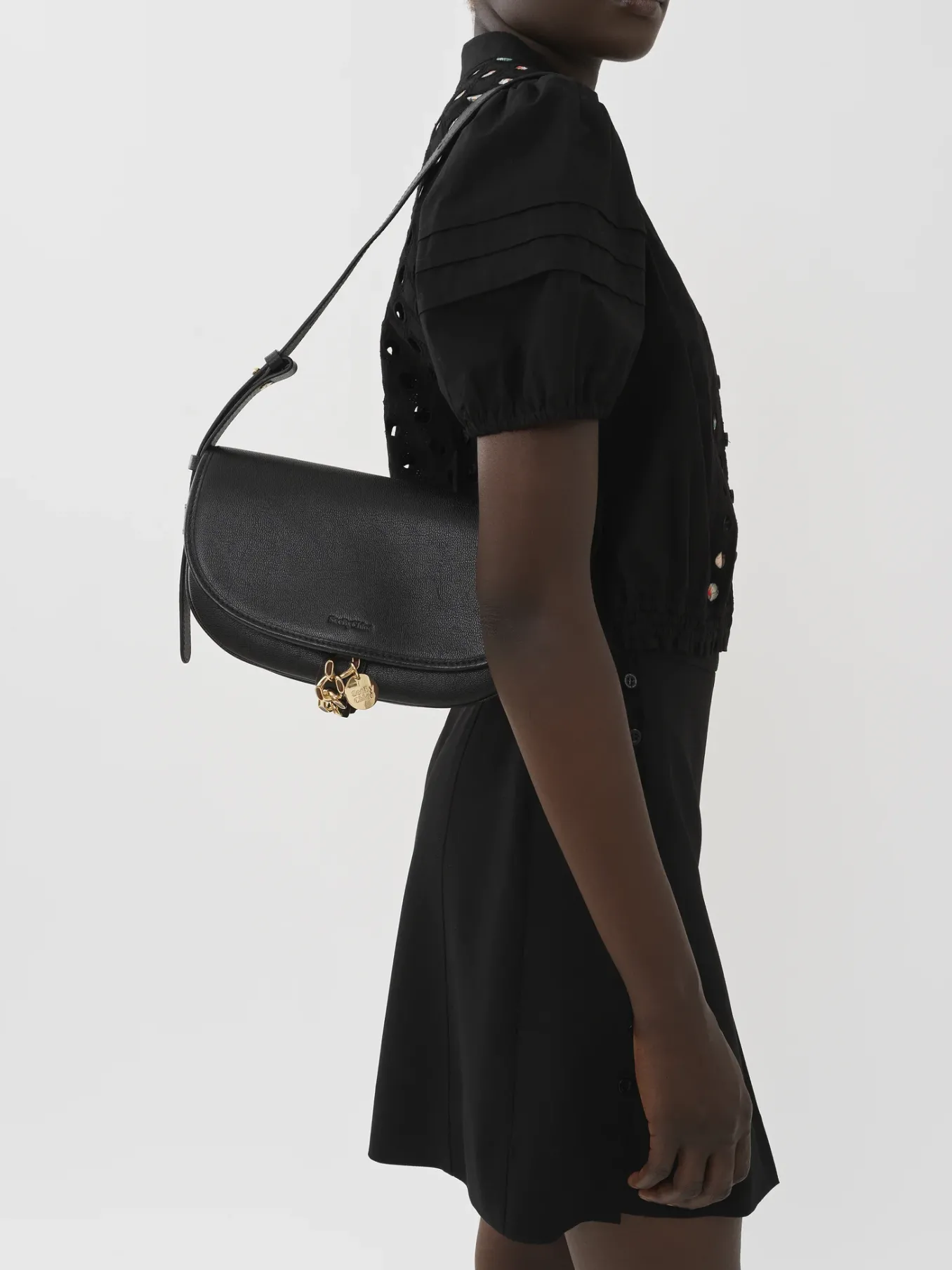 Sacs Porté Épaule-Chloé Sac Baguette Mara Noir