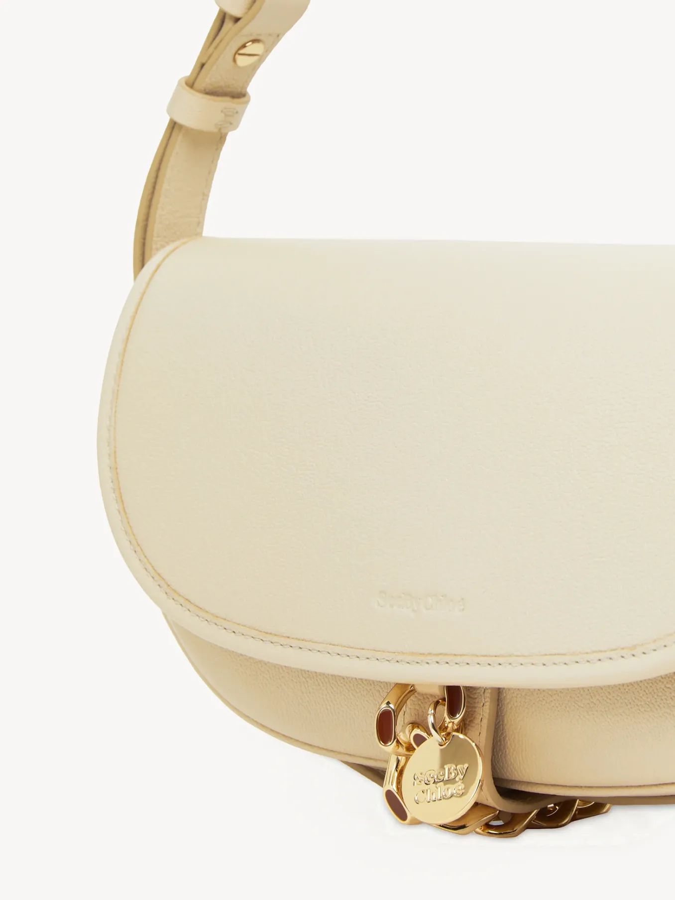 Sacs Porté Épaule-Chloé Sac Baguette Mara Cement Beige
