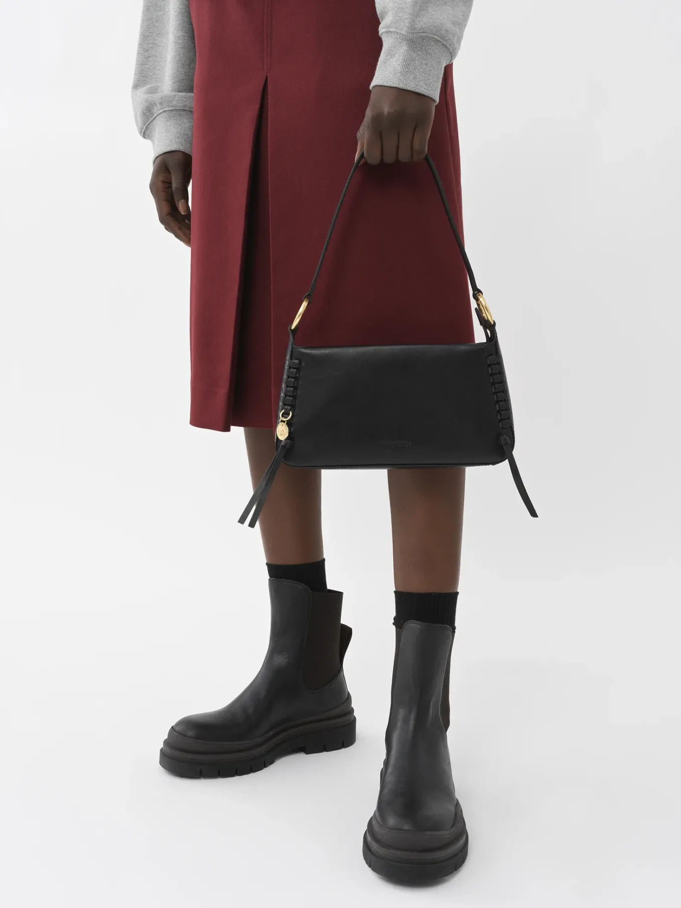 Sacs Porté Épaule-Chloé Sac Baguette Tilda Noir