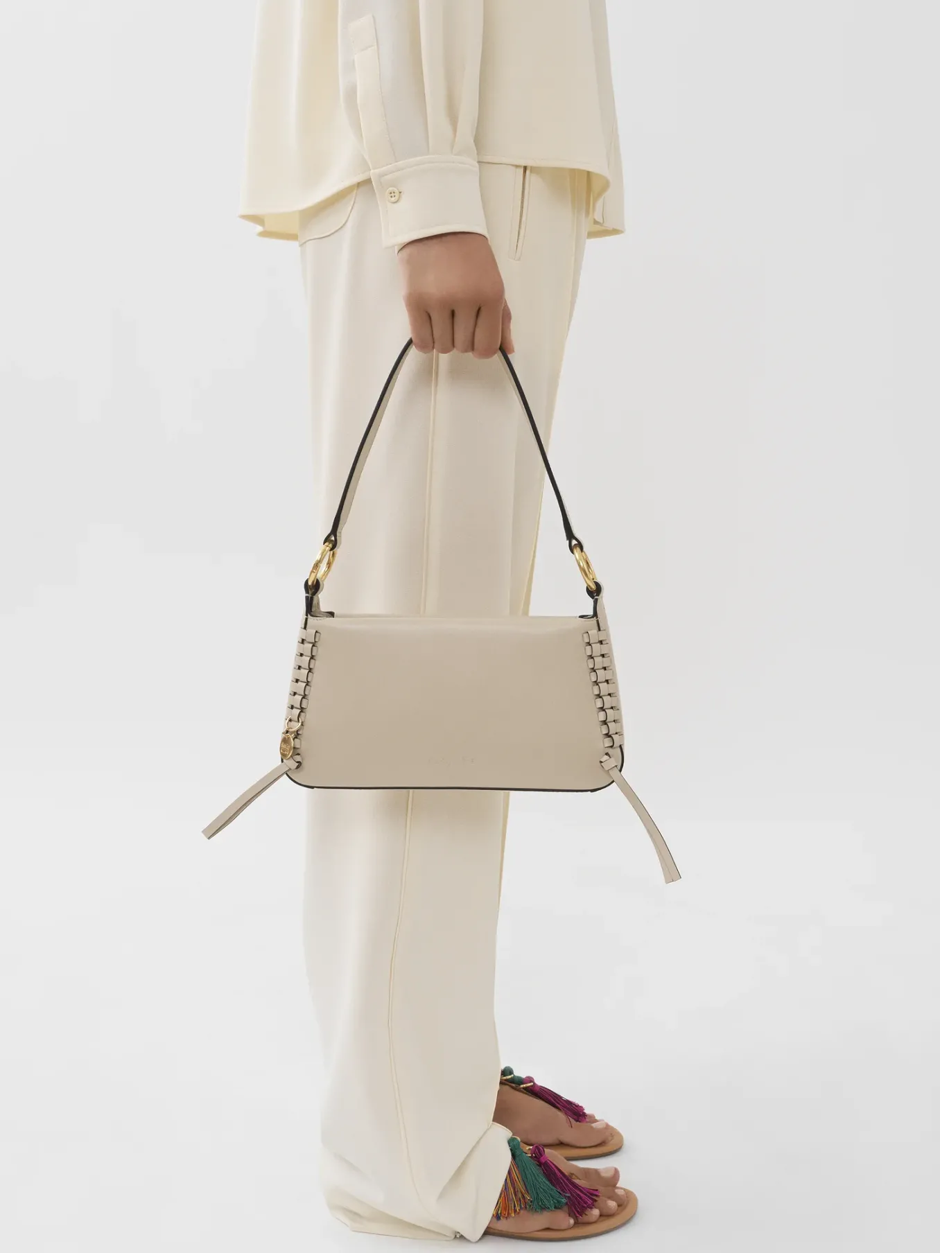 Sacs Porté Épaule-Chloé Sac Baguette Tilda Cement Beige