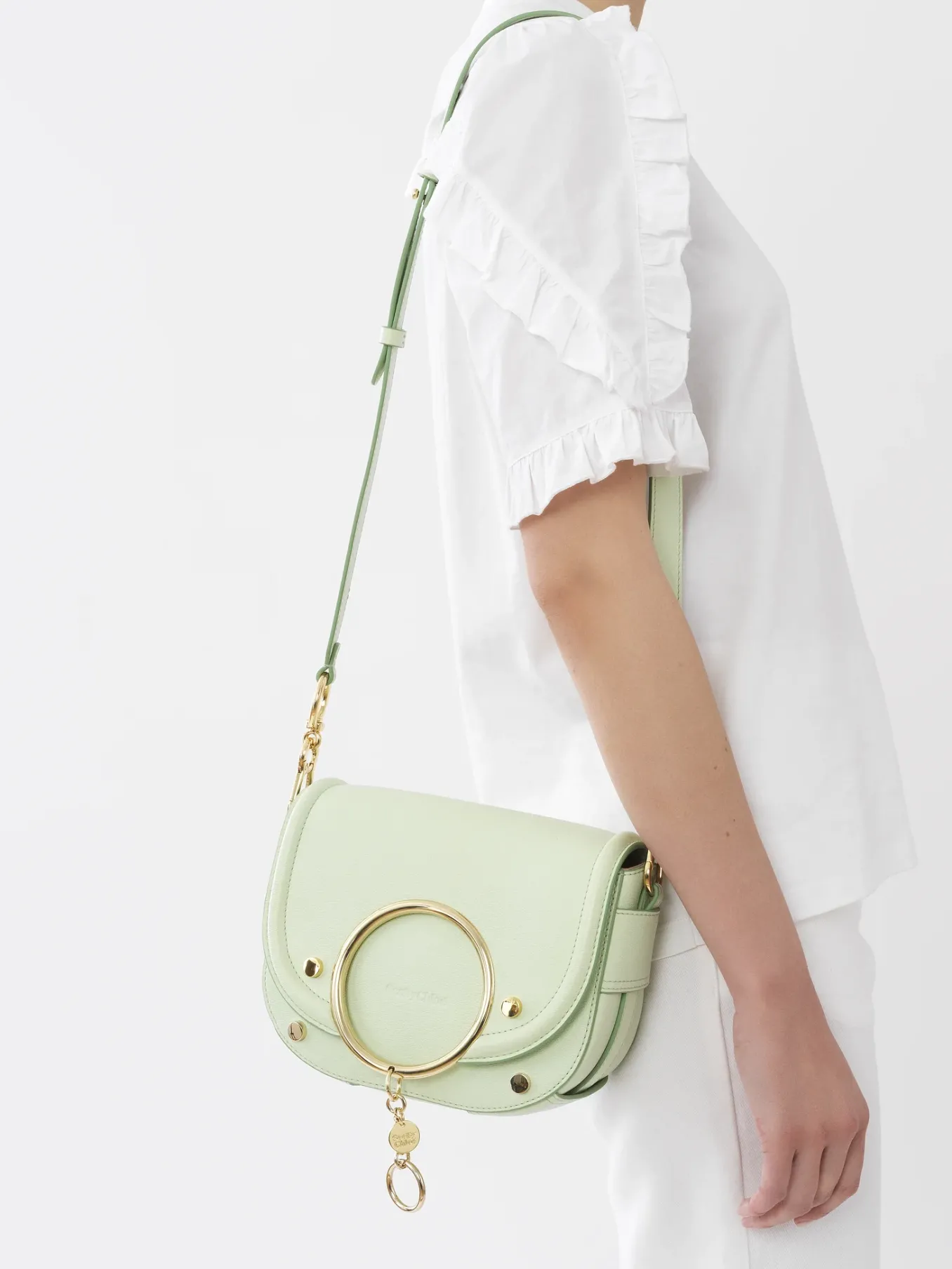 Sacs Porté Épaule-Chloé Sac Bandoulière Mara Pastel Green