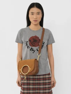 Sacs Porté Épaule-Chloé Sac Bandoulière Mara Caramello