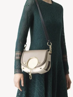 Sacs Porté Épaule-Chloé Sac Bandoulière Mara Motty Grey