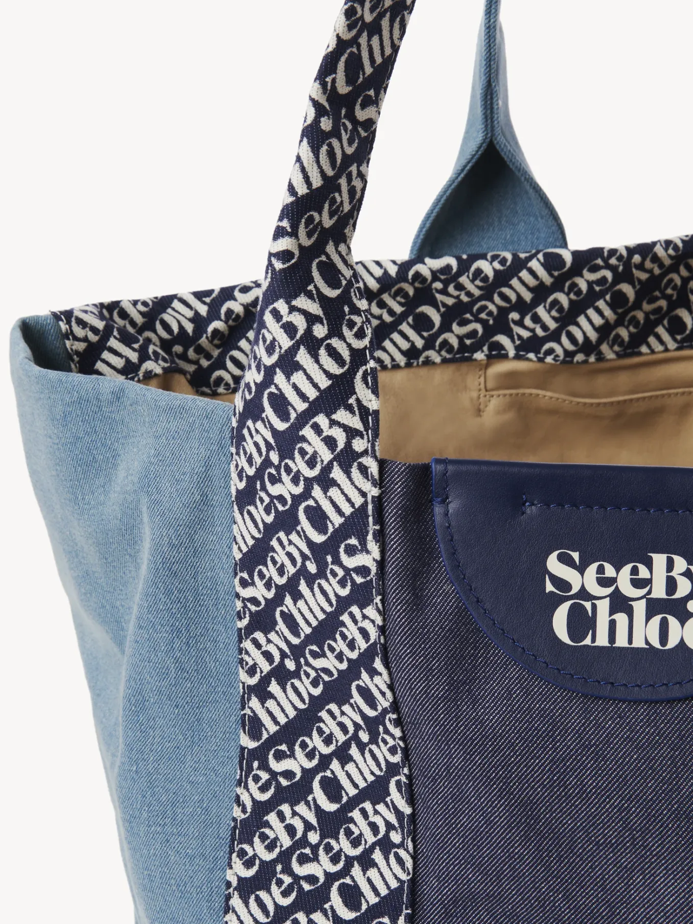 Sacs Cabas Et Paniers-Chloé Sac Cabas Laetizia Royal Navy