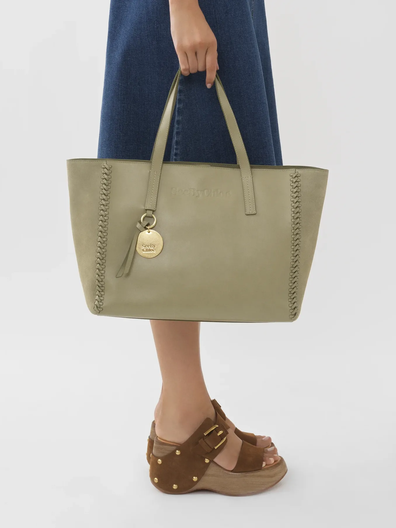 Sacs Cabas Et Paniers-Chloé Sac Cabas Tilda Pottery Green