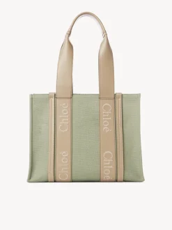 Sacs Cabas-Chloé Sac Cabas Woody Faded Green