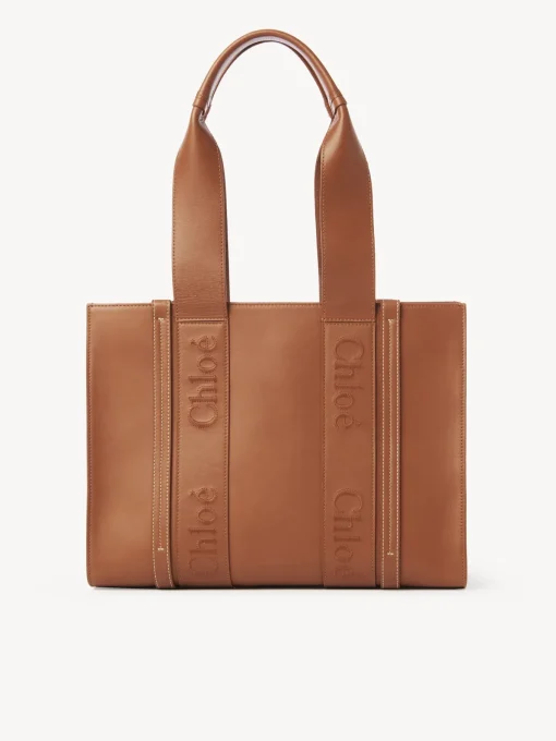 Sacs Cabas-Chloé Sac Cabas Woody Caramel