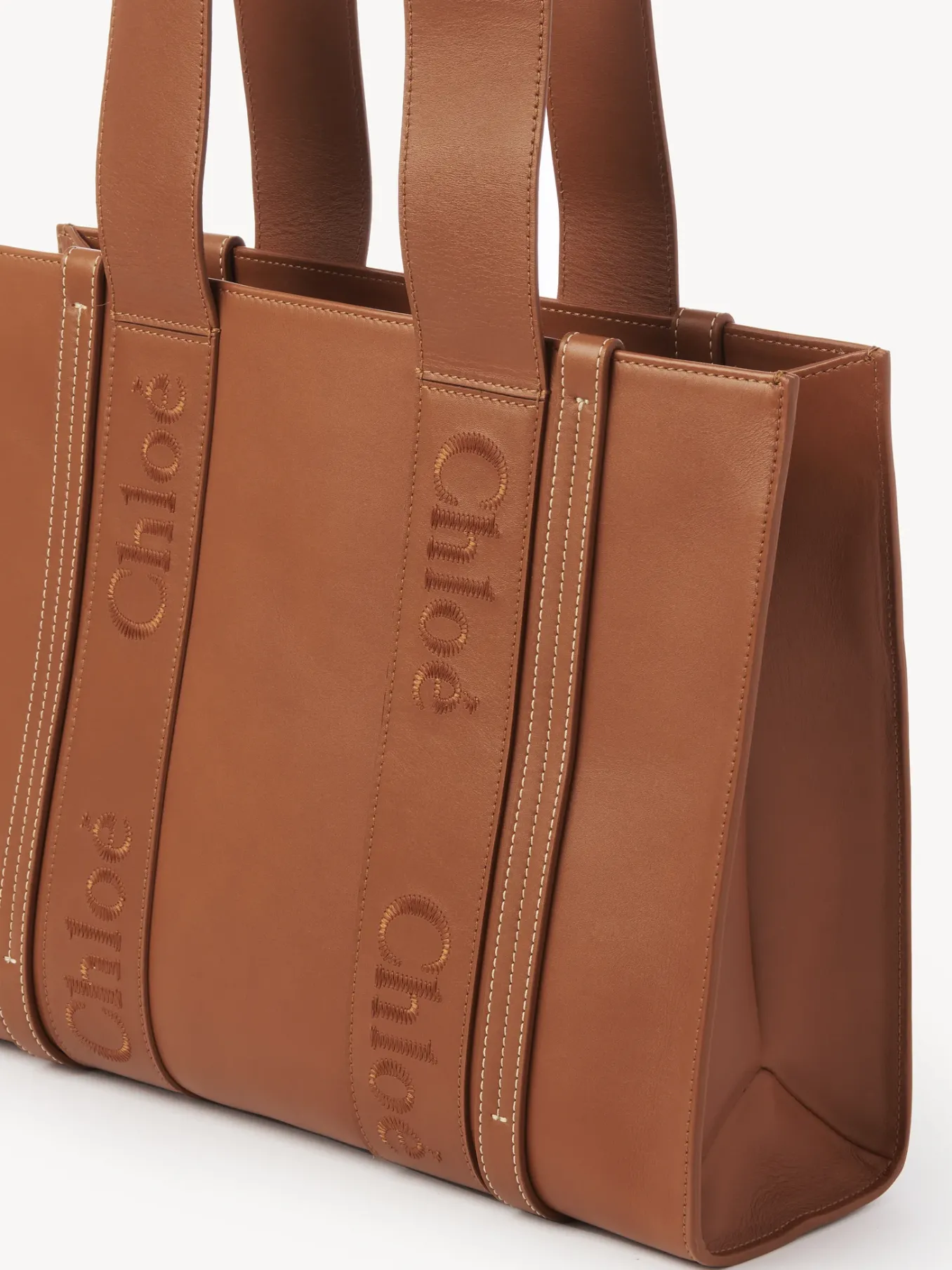 Sacs Cabas-Chloé Sac Cabas Woody Caramel