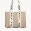 Sacs Cabas-Chloé Sac Cabas Woody White - Beige 1