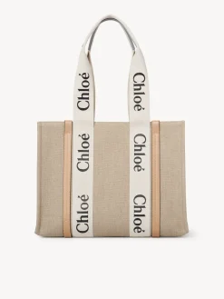 Sacs Cabas-Chloé Sac Cabas Woody White - Beige 1