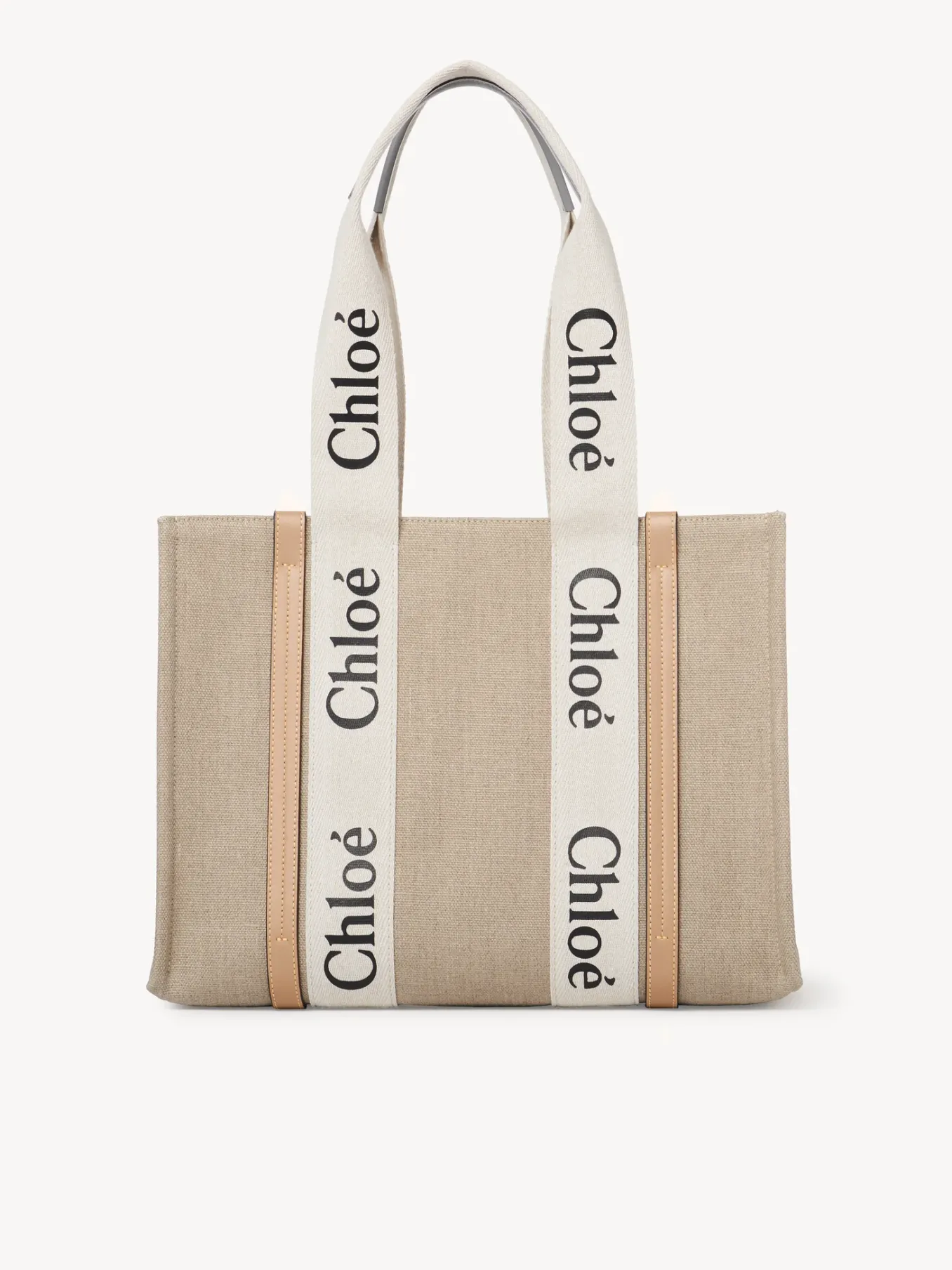 Sacs Cabas-Chloé Sac Cabas Woody White - Beige 1