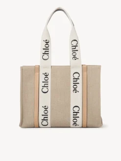 Sacs Cabas-Chloé Sac Cabas Woody White - Beige 1