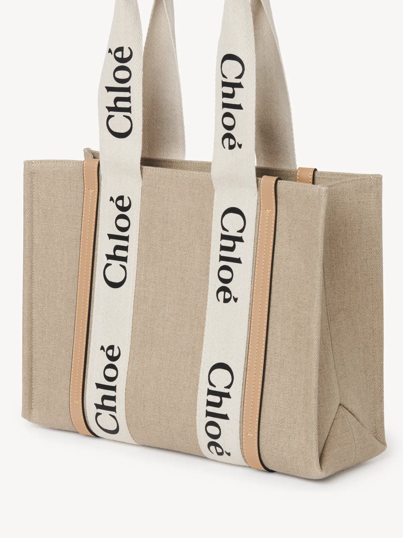 Sacs Cabas-Chloé Sac Cabas Woody White - Beige 1