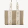 Sacs Cabas-Chloé Sac Cabas Woody Wild Grey