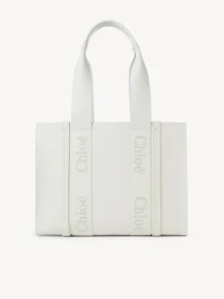 Sacs Cabas-Chloé Sac Cabas Woody Blanc