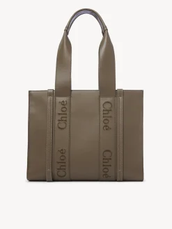 Sacs Cabas-Chloé Sac Cabas Woody Army Green
