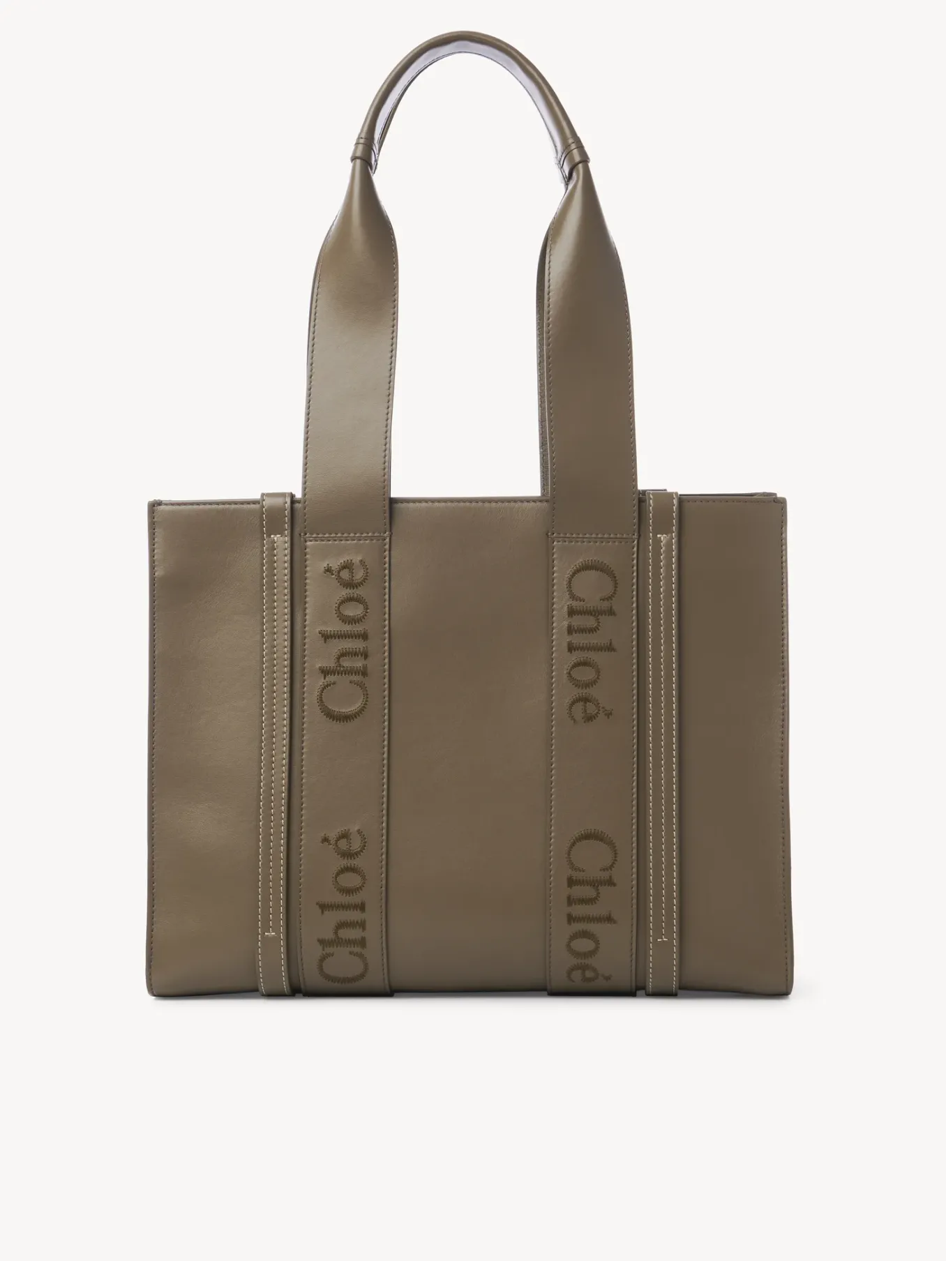 Sacs Cabas-Chloé Sac Cabas Woody Army Green