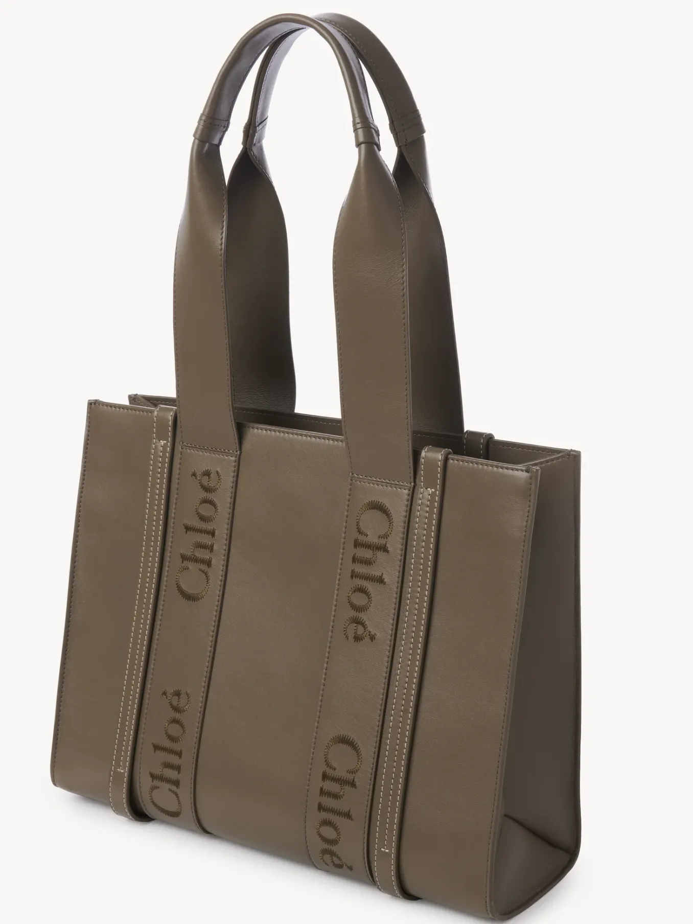 Sacs Cabas-Chloé Sac Cabas Woody Army Green