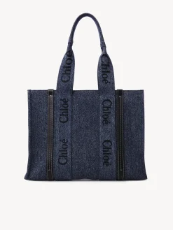 Sacs Cabas-Chloé Sac Cabas Woody Denim