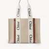 Sacs Cabas-Chloé Sac Cabas Woody White - Brown 1