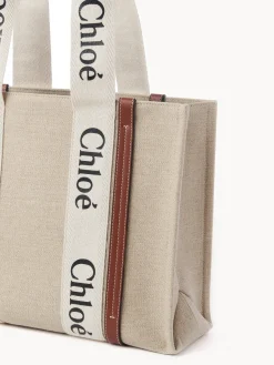 Sacs Cabas-Chloé Sac Cabas Woody White - Brown 1