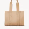 Sacs Cabas-Chloé Sac Cabas Woody Light Tan
