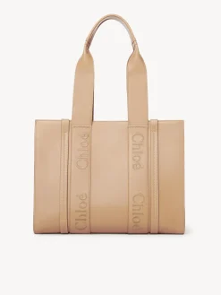 Sacs Cabas-Chloé Sac Cabas Woody Light Tan