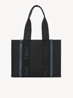 Sacs Cabas-Chloé Sac Cabas Woody Black - Green 1