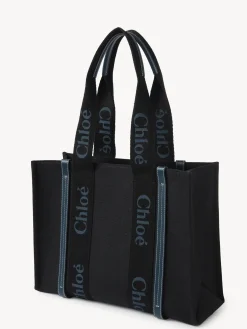Sacs Cabas-Chloé Sac Cabas Woody Black - Green 1