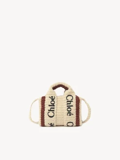 Sacs À Bandoulière-Chloé Sac Cabas Woody Nano A Bandoulière Brown - Beige 1